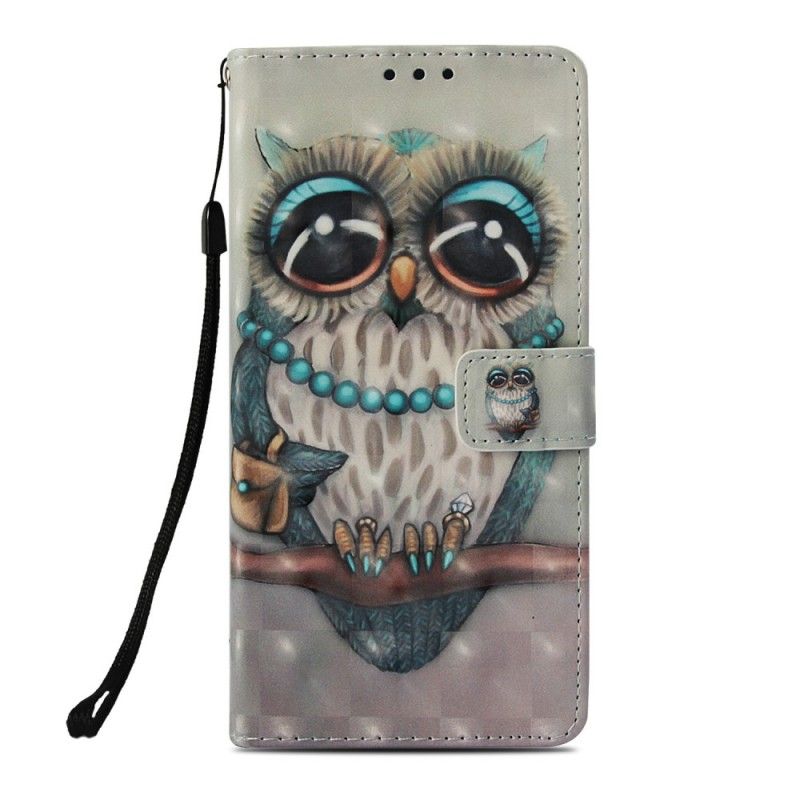 Flip Cover Læder for Sony Xperia XZ3 3D Ugle Miss