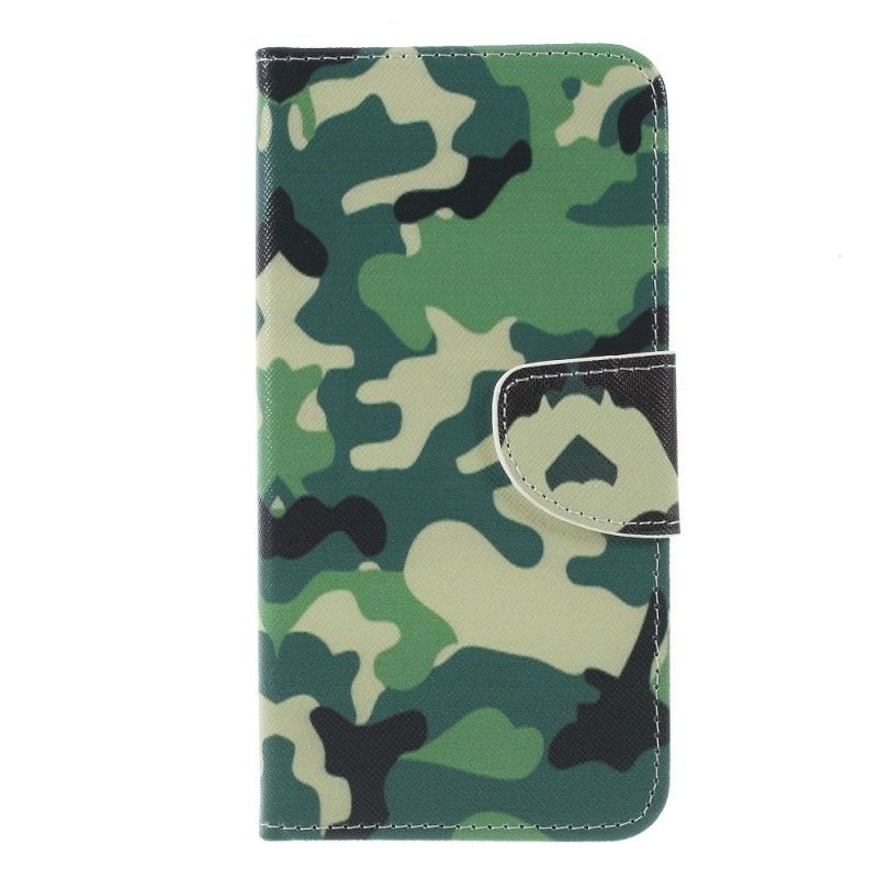 Flip Cover Læder Sony Xperia XZ3 Militær Camouflage