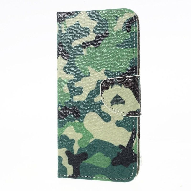 Flip Cover Læder Sony Xperia XZ3 Militær Camouflage