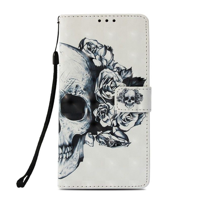 Flip Cover Sony Xperia XZ3 Mobilcover Blomstret Kranium