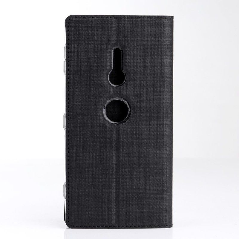 Læder Cover Sony Xperia XZ3 Golden Struktureret Original