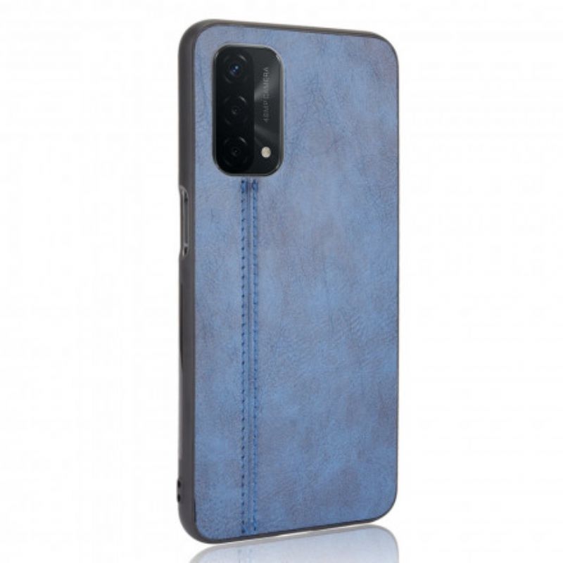 Cover Oppo A54 5g / A74 5g Couture Lædereffekt