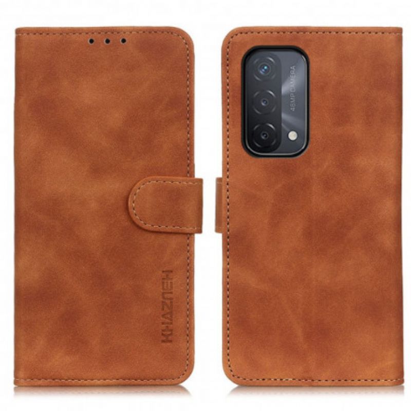 Flip Cover Oppo A54 5g / A74 5g Khazneh Vintage Mat Lædereffekt