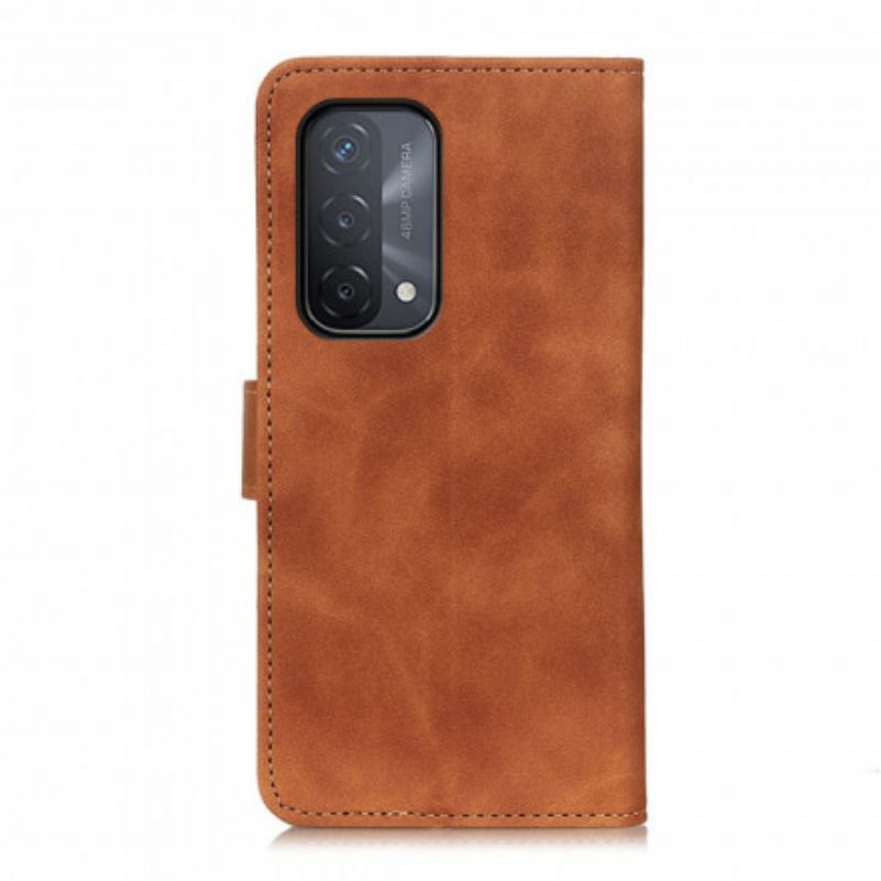 Flip Cover Oppo A54 5g / A74 5g Khazneh Vintage Mat Lædereffekt