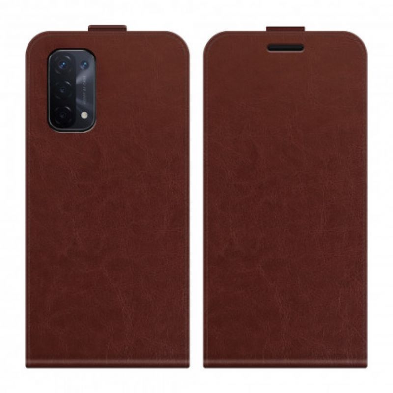 Flip Cover Oppo A54 5g / A74 5g Lædereffekt Lodret Klap