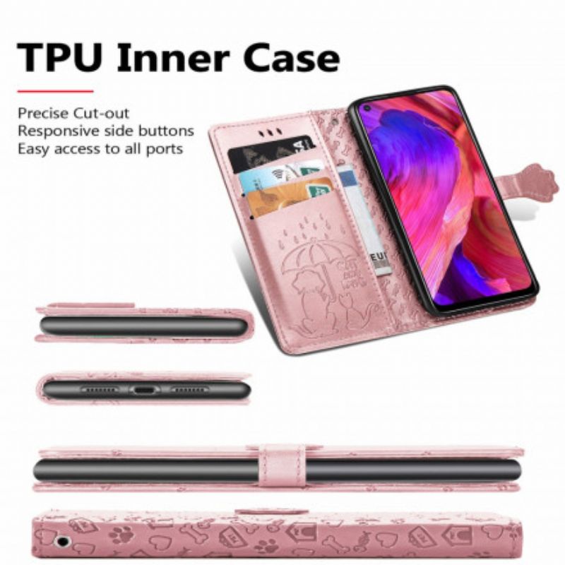 Flip Cover Til Oppo A54 5g / A74 5g Animerede Dyr