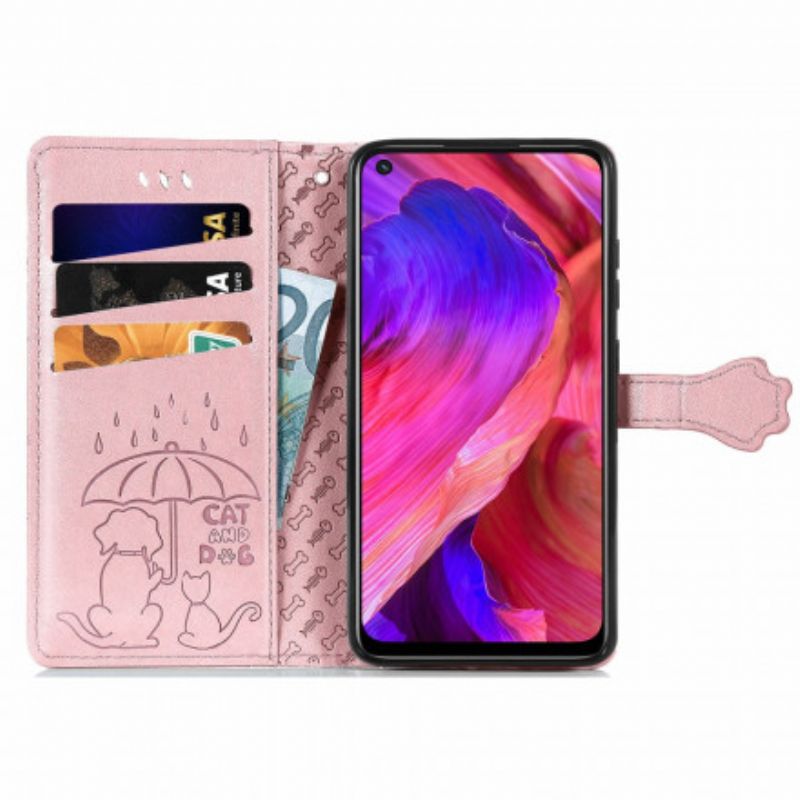 Flip Cover Til Oppo A54 5g / A74 5g Animerede Dyr