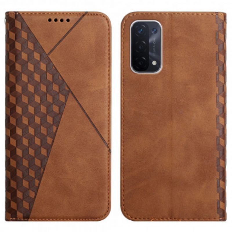 Læder Cover Oppo A54 5g / A74 5g Skin-touch Cubic Style