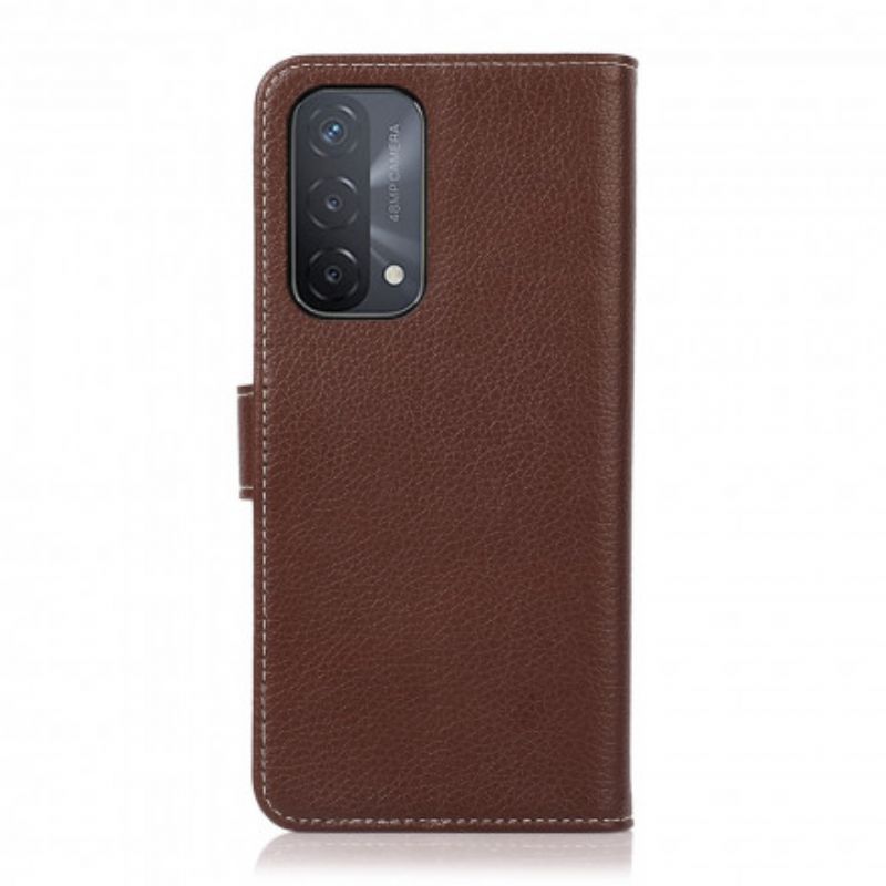 Læder Cover Oppo A54 5g / A74 5g Telefon Etui Lychee Texture