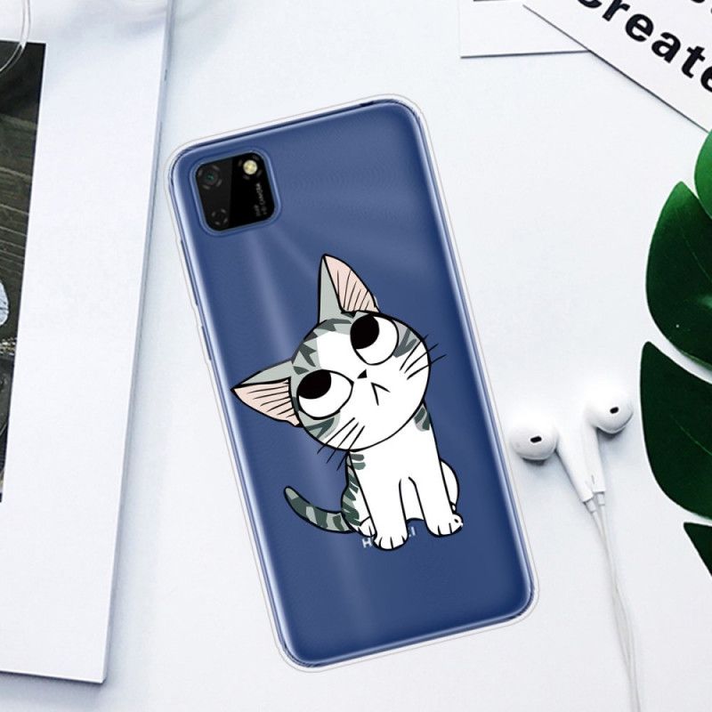 Cover for Huawei Y5p Sort Pas På Kattene