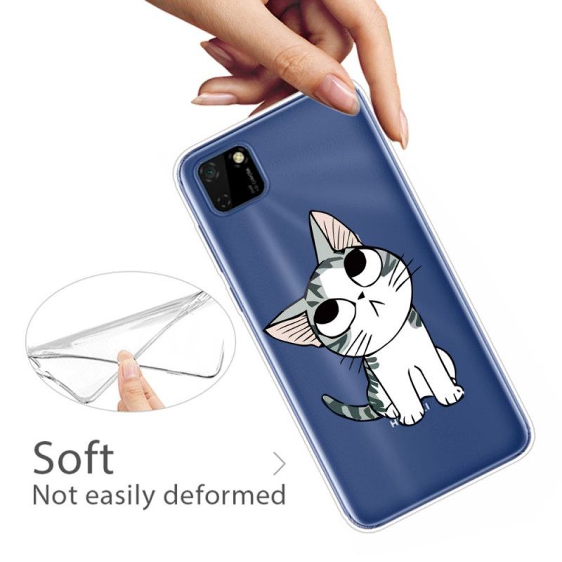 Cover for Huawei Y5p Sort Pas På Kattene