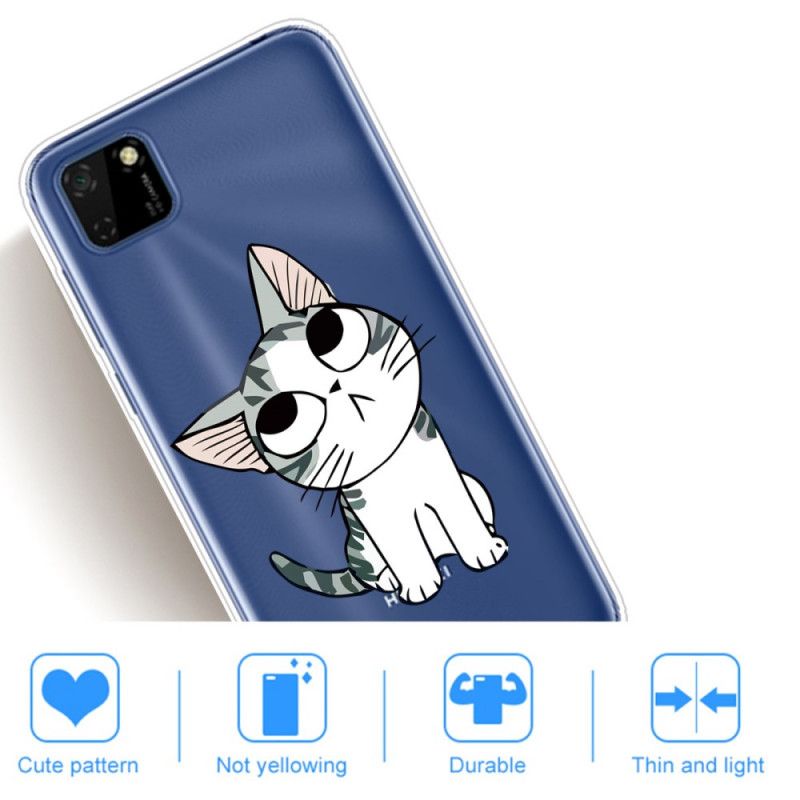 Cover for Huawei Y5p Sort Pas På Kattene