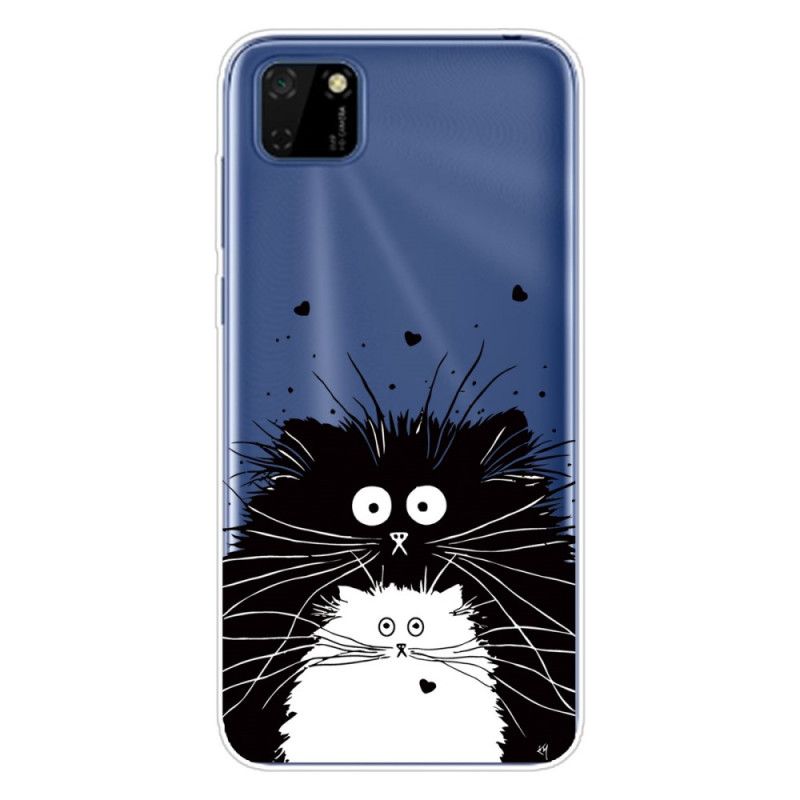 Cover for Huawei Y5p Sort Pas På Kattene