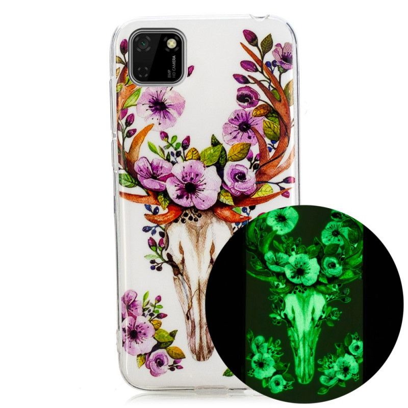 Cover Huawei Y5p Fluorescerende Blomstret Elg