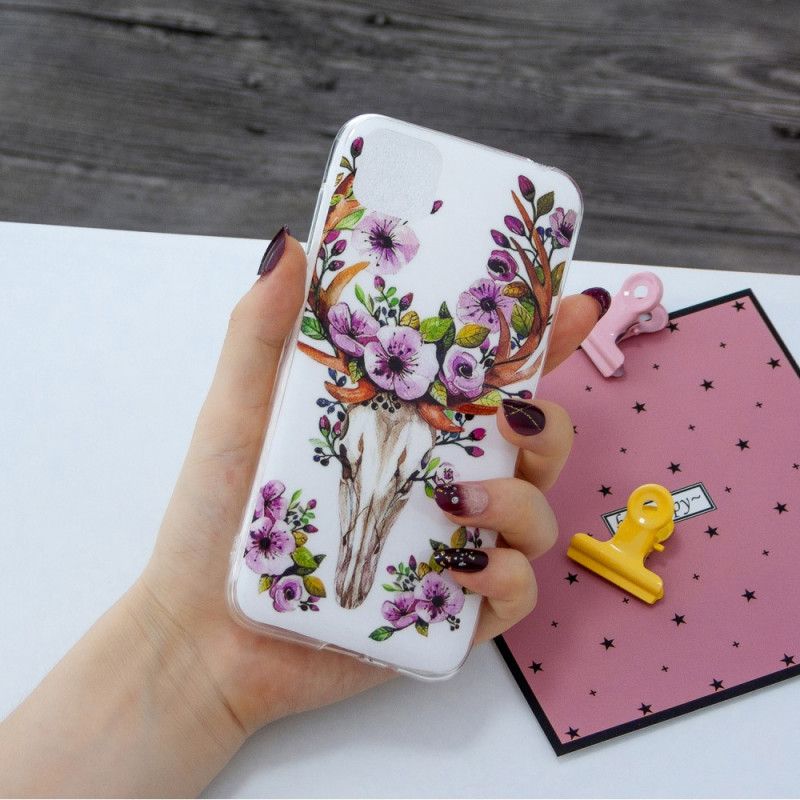 Cover Huawei Y5p Fluorescerende Blomstret Elg