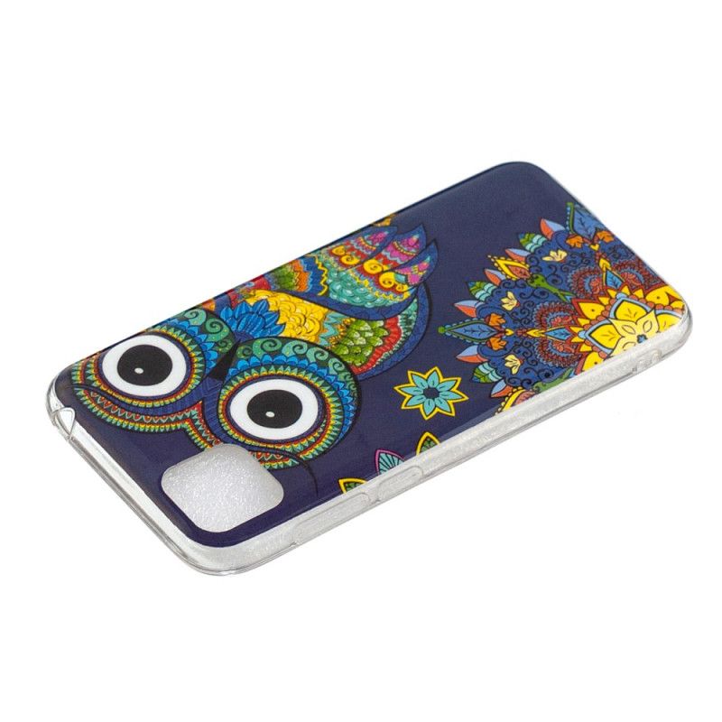 Cover Huawei Y5p Fluorescerende Mandala Ugle