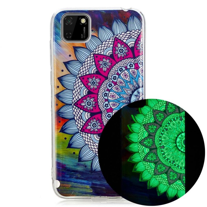 Cover Huawei Y5p Mobilcover Fluorescerende Mandala