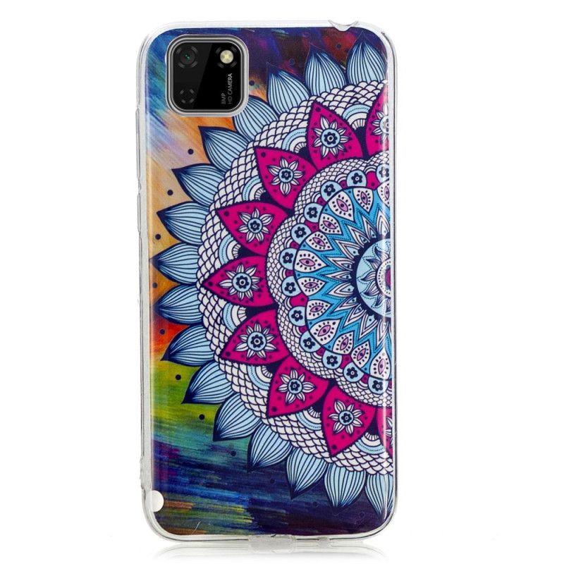 Cover Huawei Y5p Mobilcover Fluorescerende Mandala