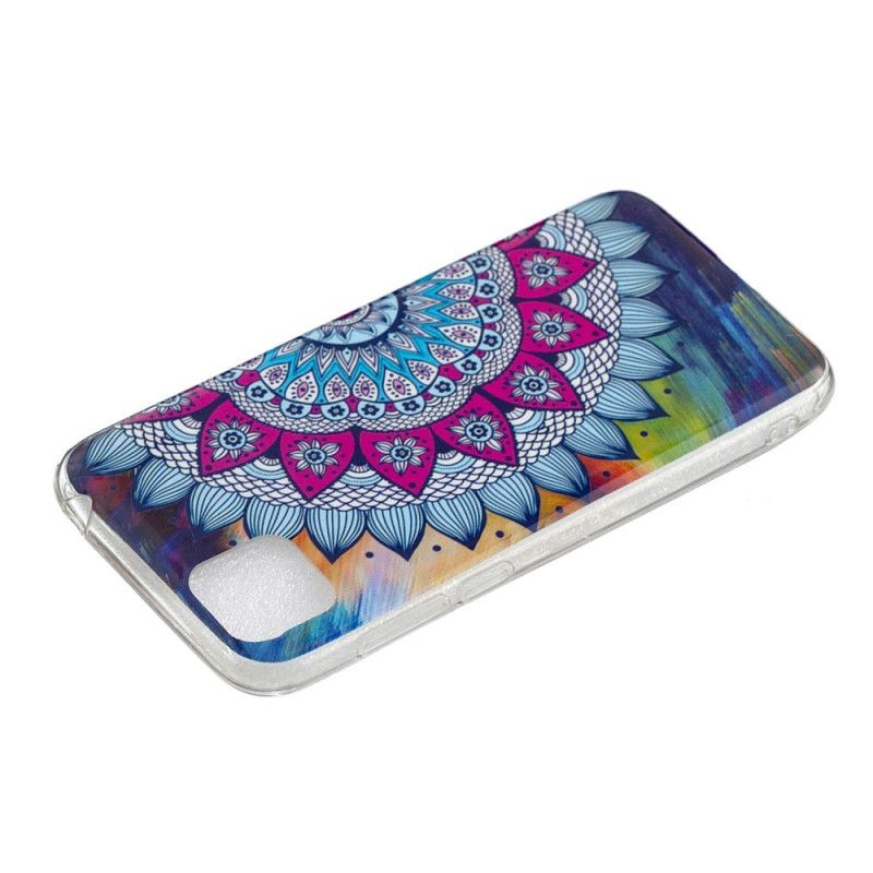 Cover Huawei Y5p Mobilcover Fluorescerende Mandala