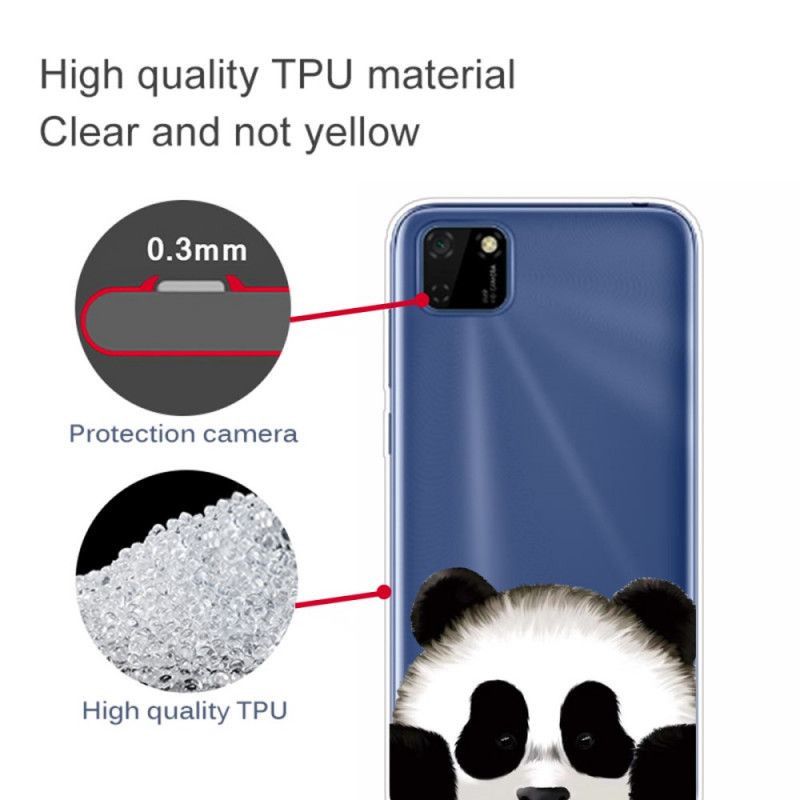 Cover Huawei Y5p Mobilcover Gennemsigtig Panda