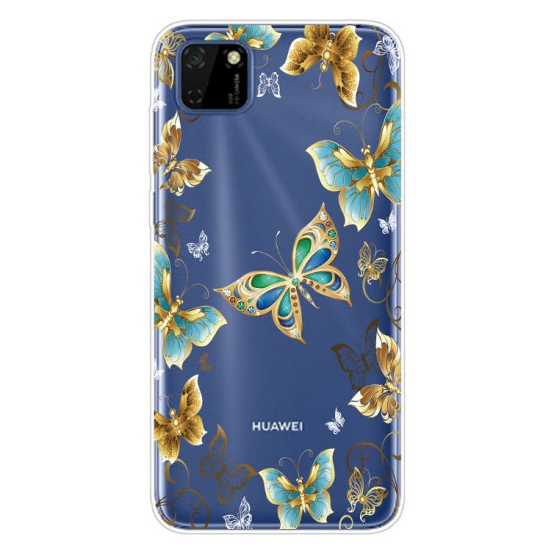 Cover Huawei Y5p Mørkeblå Sommerfugle Original