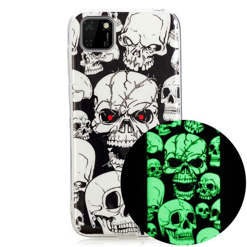 Cover Huawei Y5p Opmærksomhed Fluorescerende Kranier Original