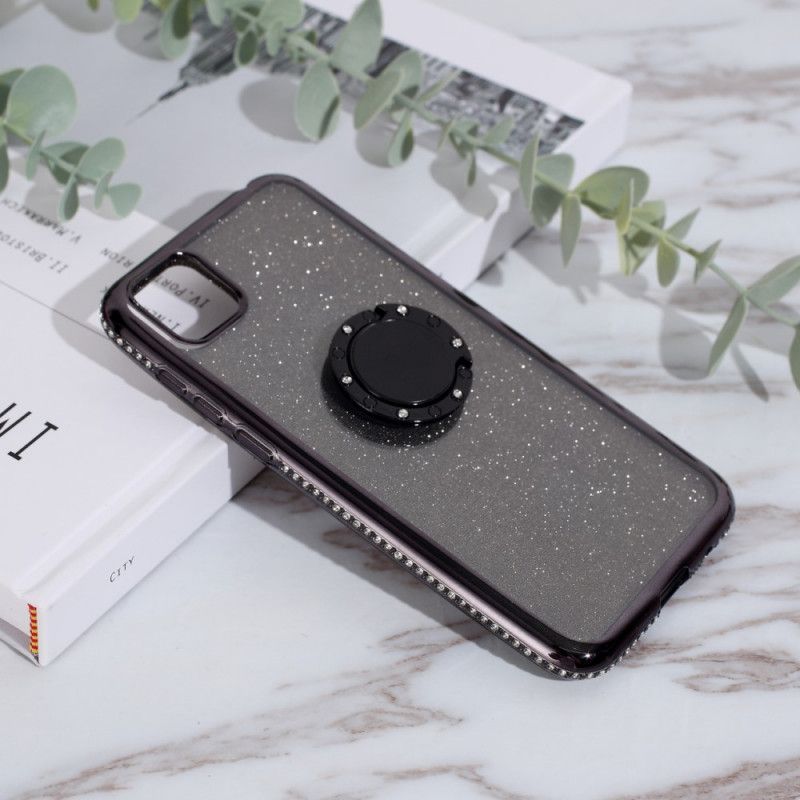 Cover Huawei Y5p Sort Pailletter Og Diamanter Ringer