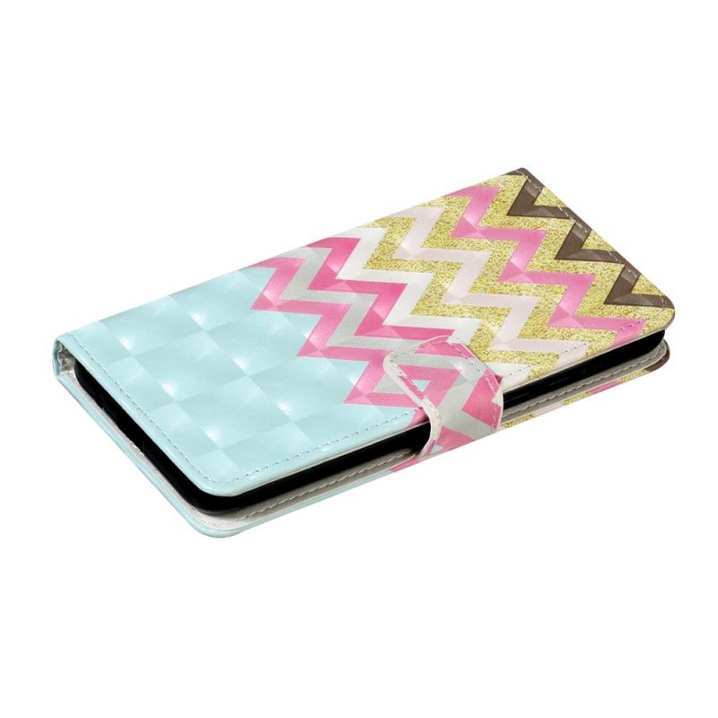 Flip Cover Huawei Y5p Mobilcover Flerfarvet Zig Zag