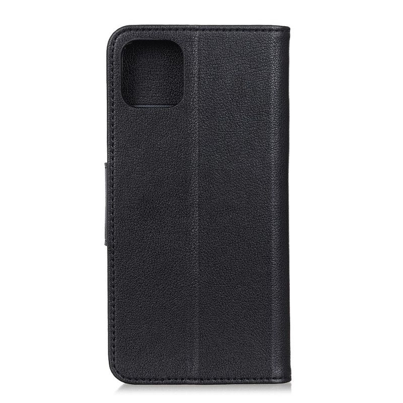 Flip Cover Huawei Y5p Sort Lychee Læder Stil