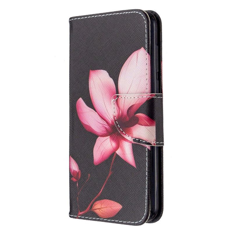 Flip Cover Læder for Huawei Y5p Lyserød Blomst