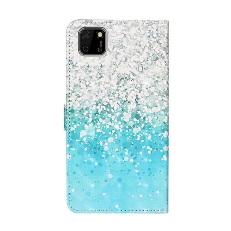 Flip Cover Læder Huawei Y5p Blå Glittergradient