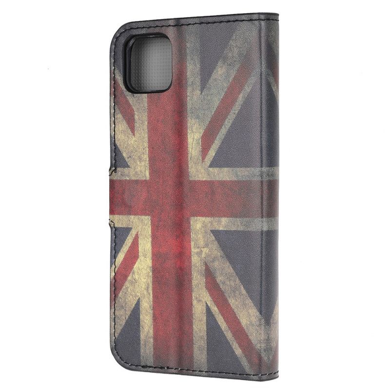 Flip Cover Læder Huawei Y5p Englands Flag