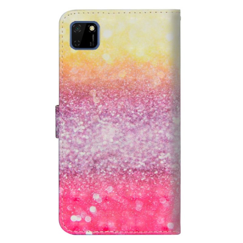 Flip Cover Læder Huawei Y5p Gradient Magenta Glitter Beskyttelse