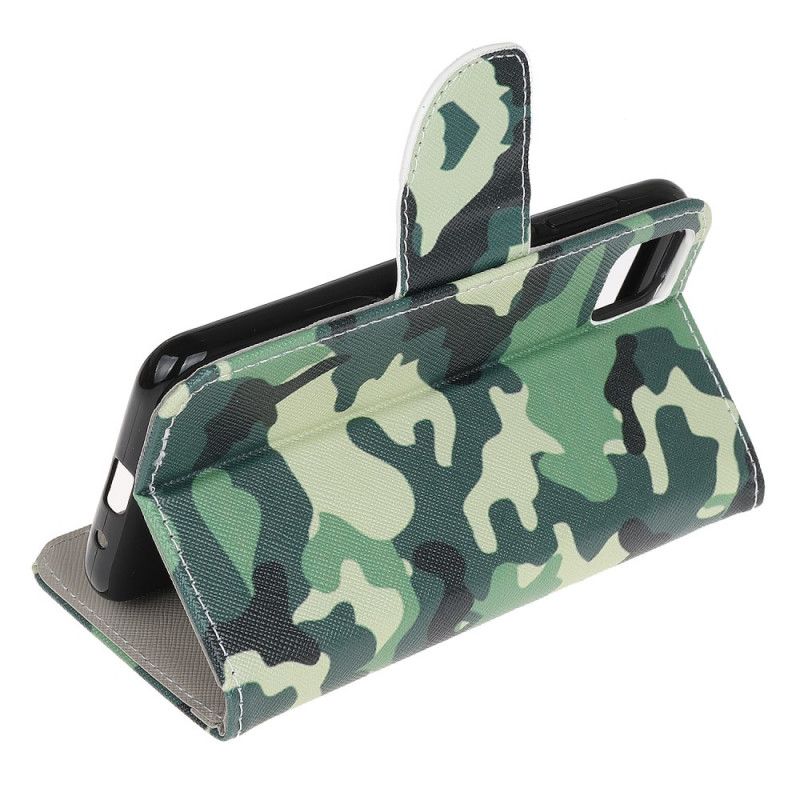 Flip Cover Læder Huawei Y5p Militær Camouflage