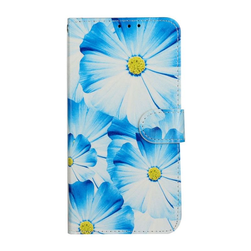 Flip Cover Læder Huawei Y5p Sort Utallige Blomster Beskyttelse