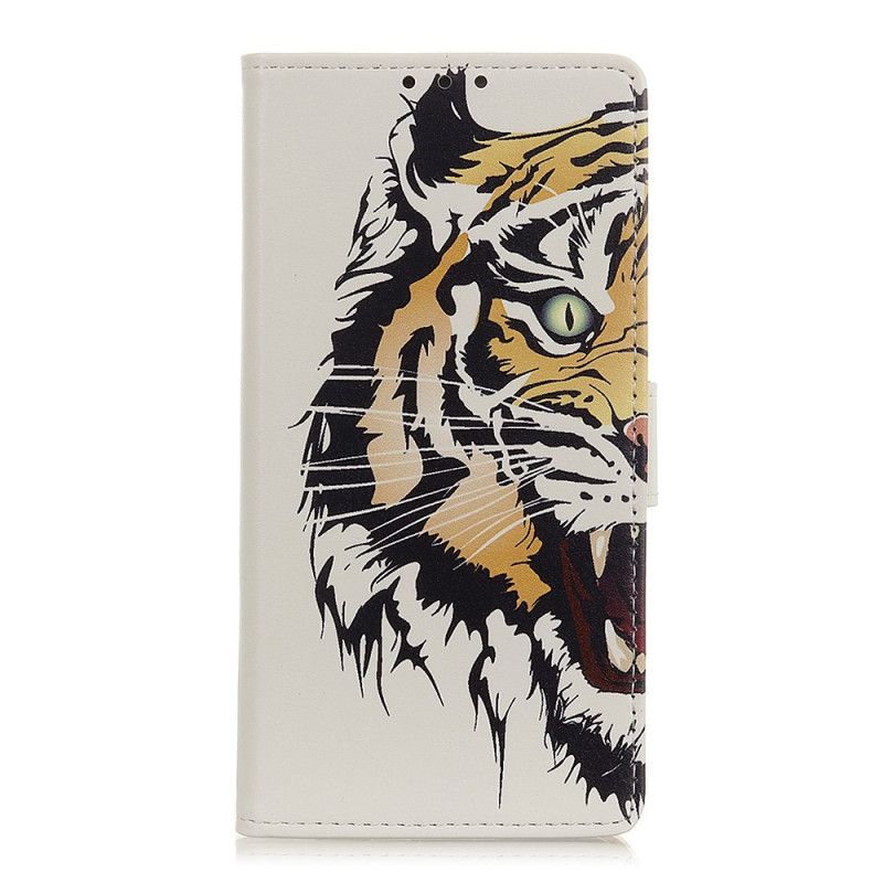 Flip Cover Læder Huawei Y5p Vildt Tiger