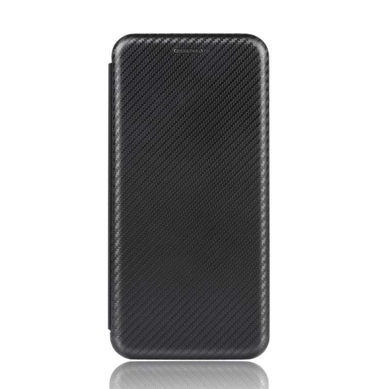 Læder Cover for Huawei Y5p Sort Kulfiber