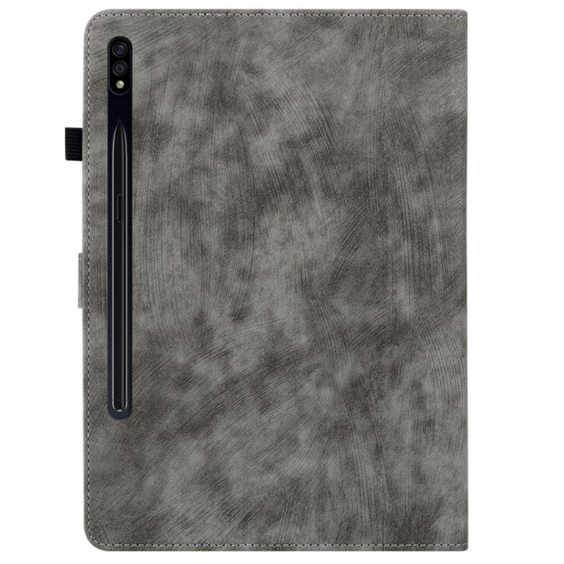 Læder Cover Samsung Galaxy Tab S9 Fe Telefon Etui Tigermønster