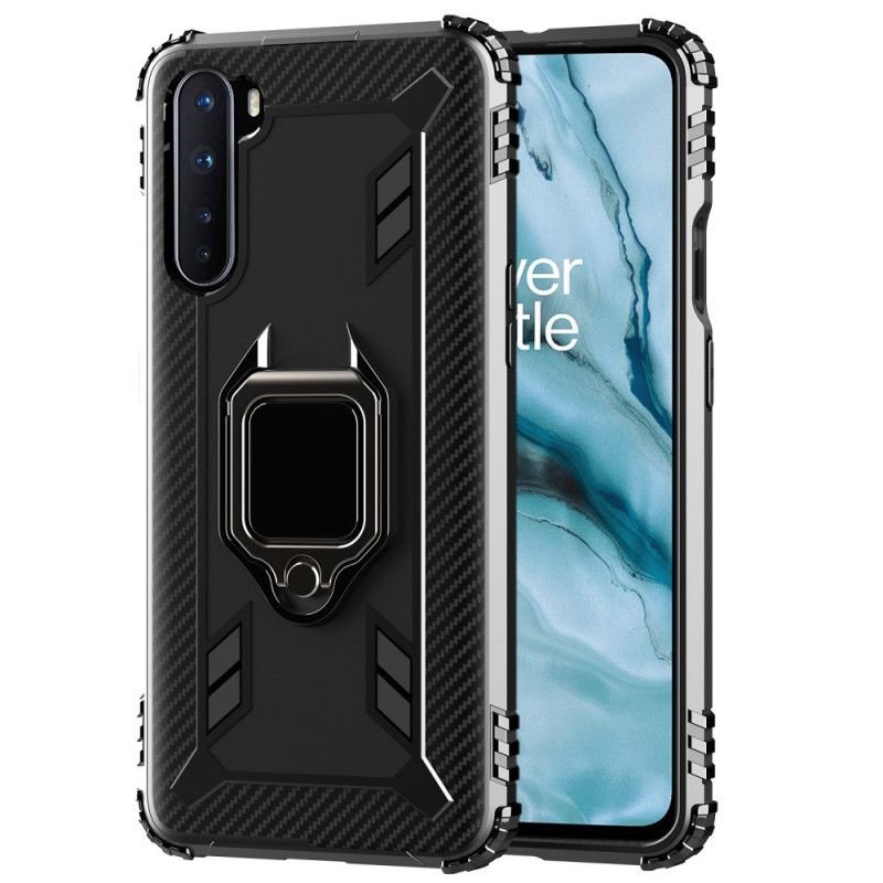 Cover for OnePlus Nord Sort Ring Og Kulfiber