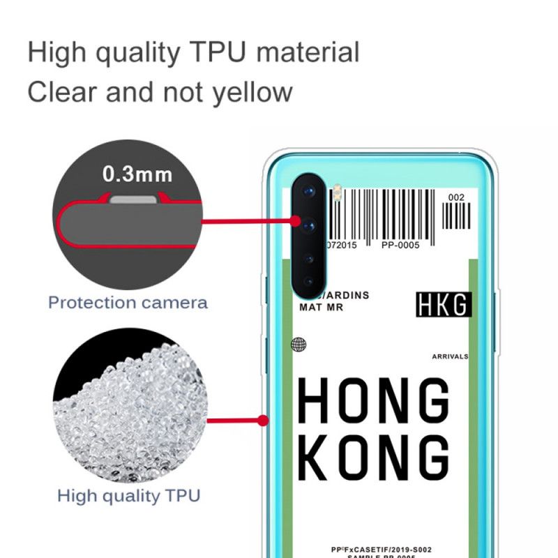 Cover OnePlus Nord Boardingkort Til Hong Kong