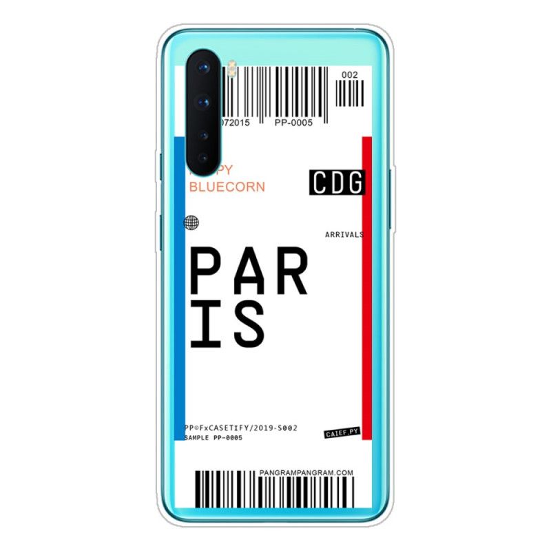 Cover OnePlus Nord Boardingkort Til Paris Beskyttelse