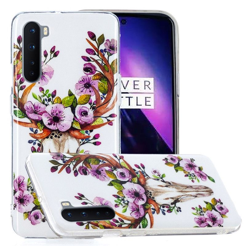 Cover OnePlus Nord Fluorescerende Blomstret Elg