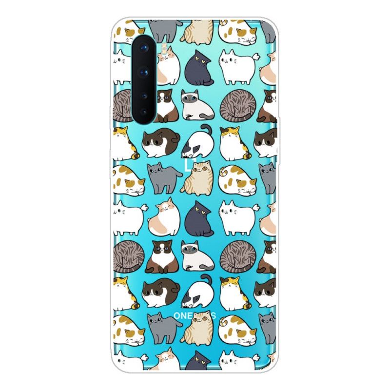 Cover OnePlus Nord Gennemsigtige Flere Katte Original