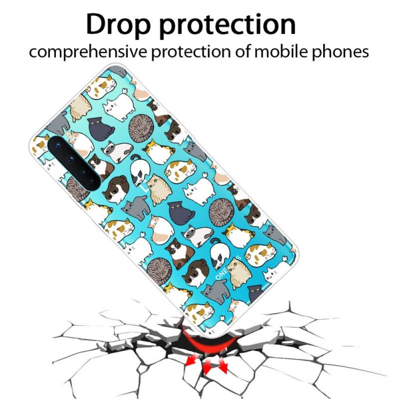 Cover OnePlus Nord Gennemsigtige Flere Katte Original