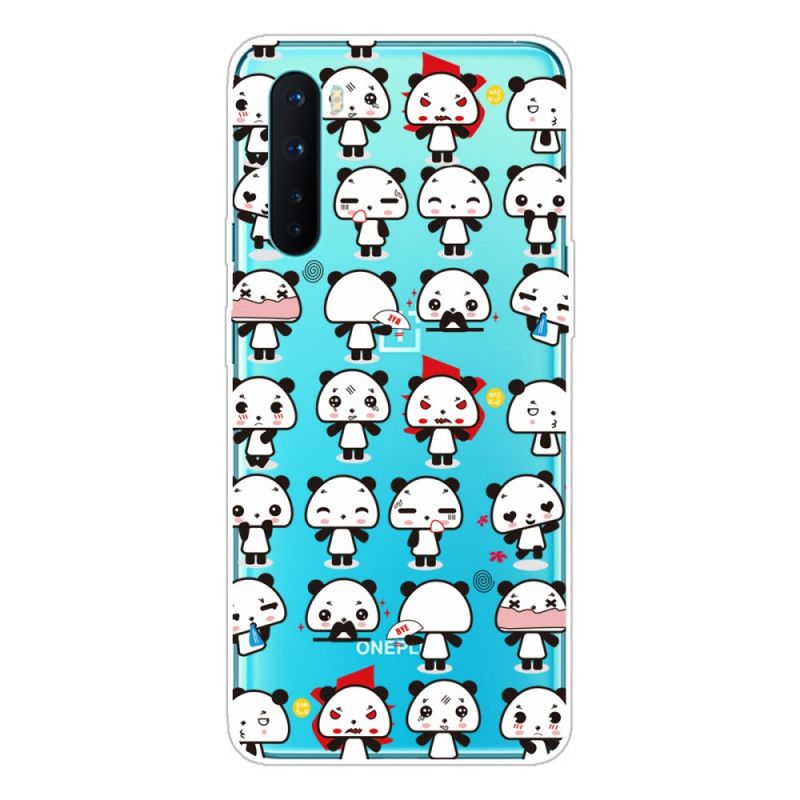 Cover OnePlus Nord Gennemsigtige Sjove Pandaer