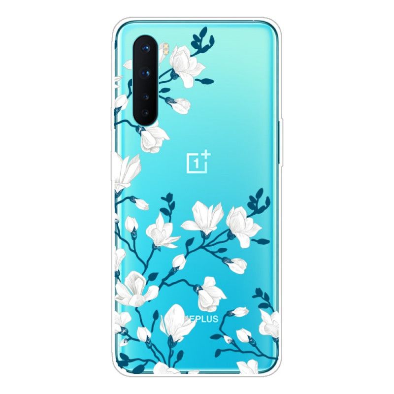 Cover OnePlus Nord Hvide Blomster Beskyttelse