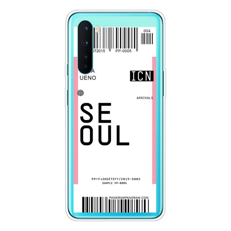 Cover OnePlus Nord Magenta Boardingkort Til Seoul Beskyttelse