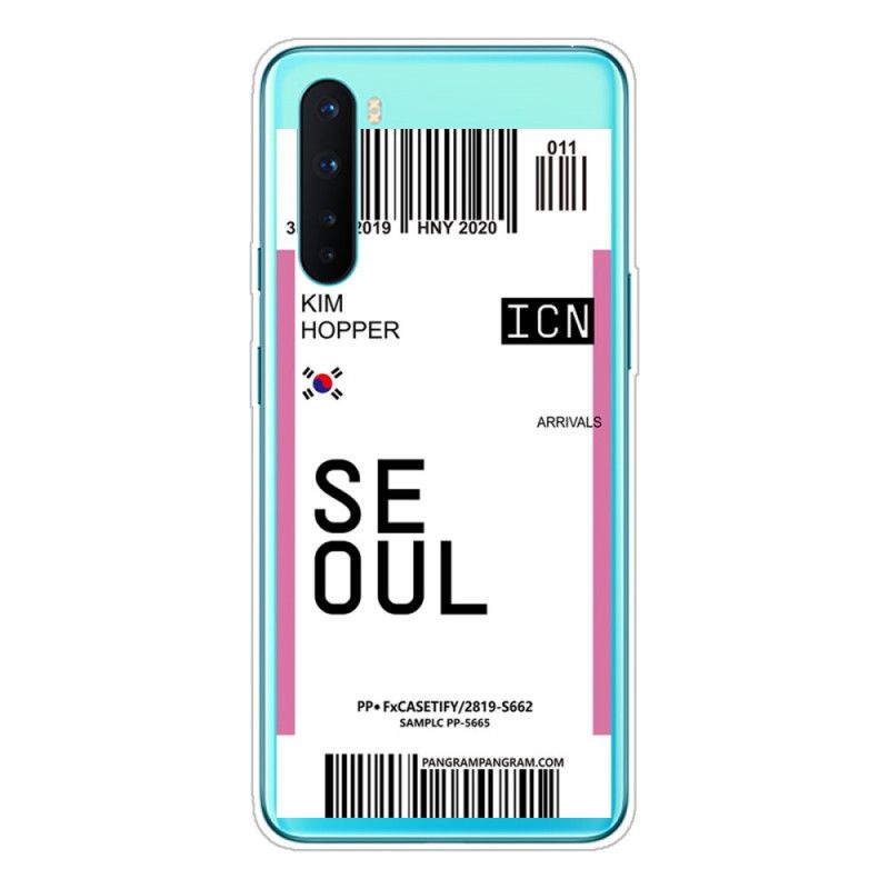 Cover OnePlus Nord Magenta Boardingkort Til Seoul Beskyttelse