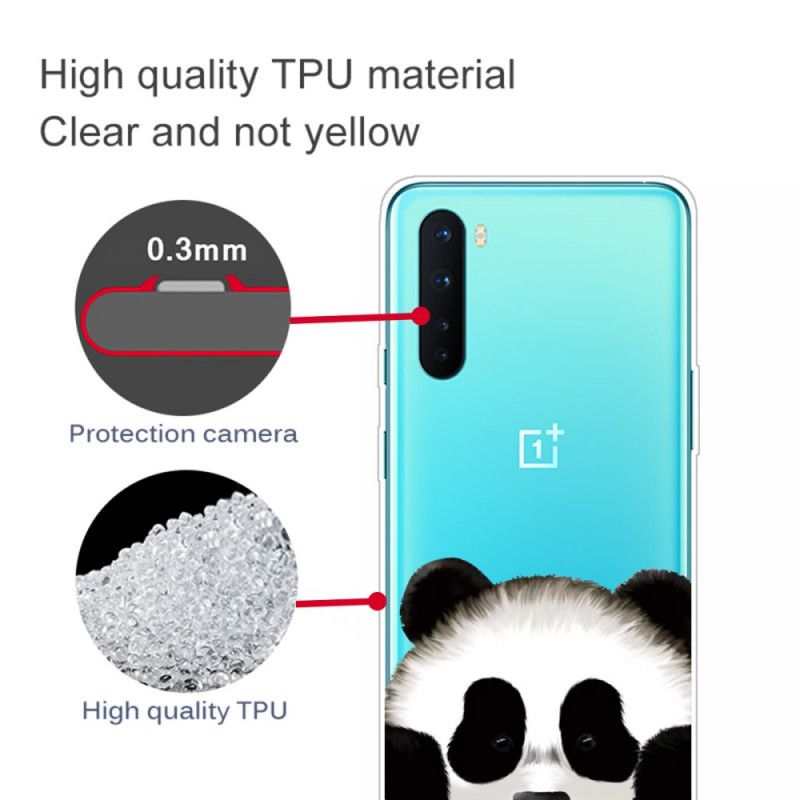 Cover OnePlus Nord Mobilcover Gennemsigtig Panda