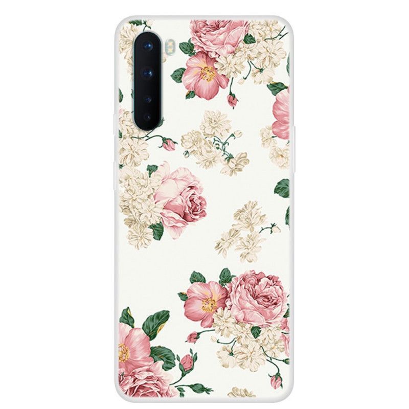 Cover OnePlus Nord Mobilcover Gennemsigtige Frihedsblomster